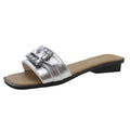 Damen elegante Slide-Pantoletten mit modischem Schmuckdetail R&B