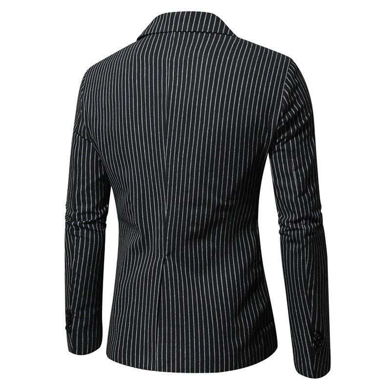 Herren elegante Anzugjacke im modernen Streifenmuster R&B