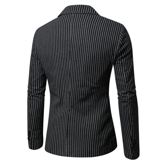 Herren elegante Anzugjacke im modernen Streifenmuster R&B