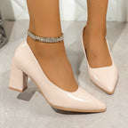 Damen elegante High Heel Pumps mit glänzendem Finish R&B