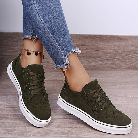 Damen Elegante Sneakers mit modischem Brogue-Design R&B