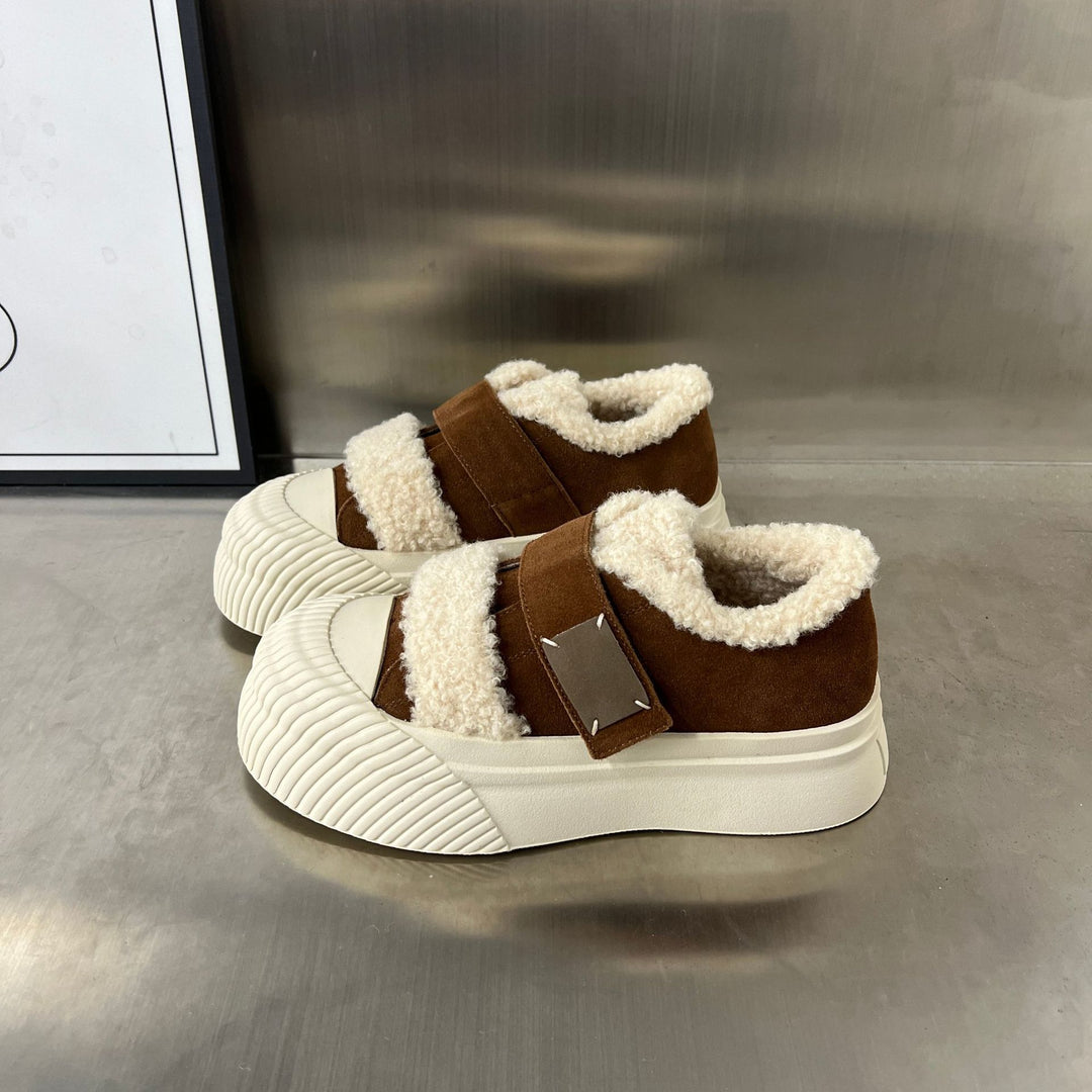 Damen Chunky Sneakers mit warmem Futter und praktischem Klettverschluss R&B