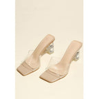 Damen elegante transparente Mules R&B