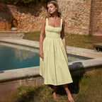 Damen Maxikleid mit elegantem Schnitt und voluminösem Rock R&B