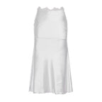 Damen elegantes Satin-Kleid mit feinen Spitzenakzenten R&B