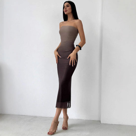 Damen Figürliches Abendkleid mit Raffungen R&B