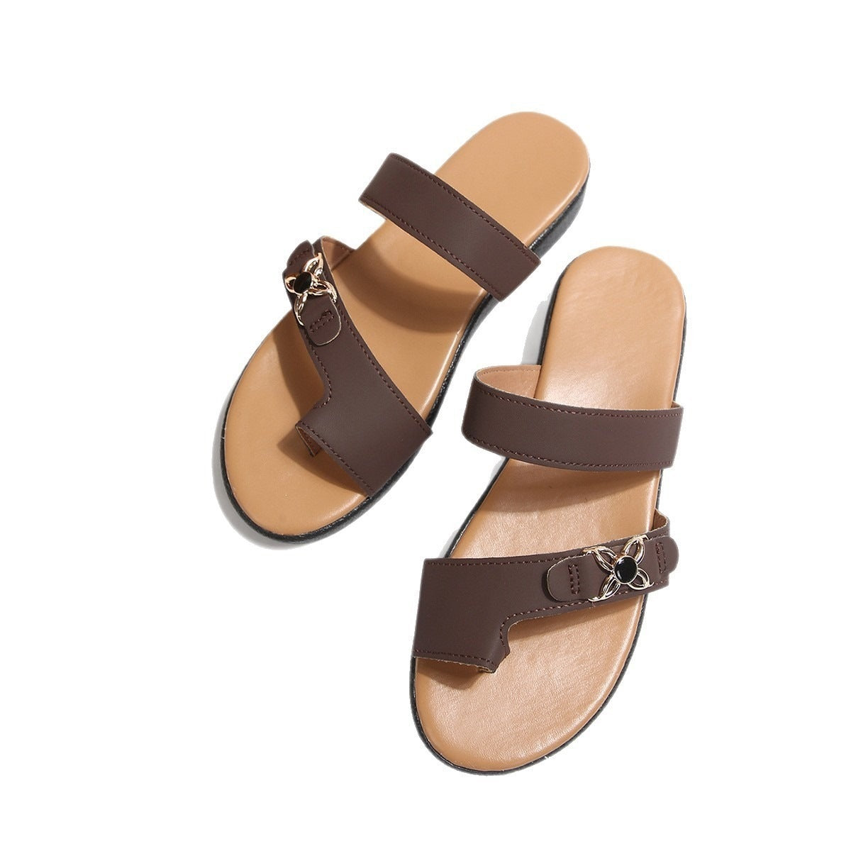 Damen Bequeme Sandalen mit funkelndem Schmuckdetail R&B