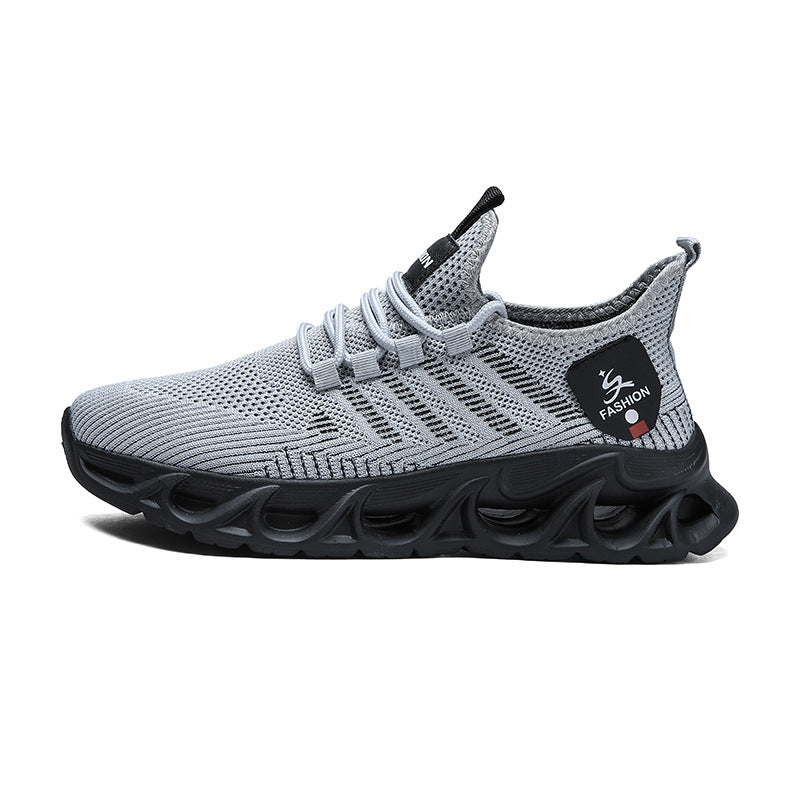 Damen Atmungsaktive Fitness-Sneaker mit rutschfester Sohle und elastischem Schnürsystem R&B