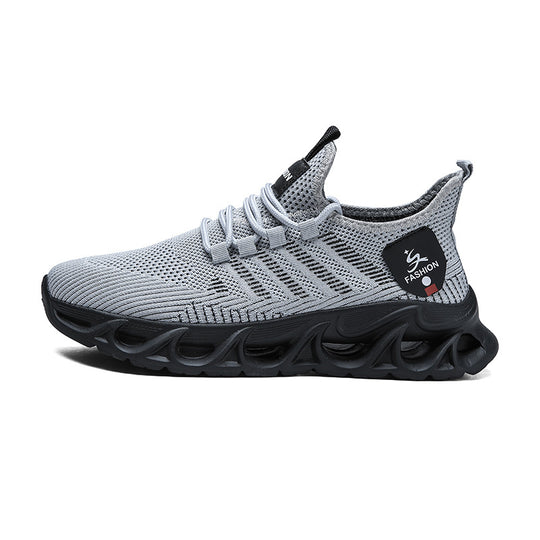 Damen Atmungsaktive Fitness-Sneaker mit rutschfester Sohle und elastischem Schnürsystem R&B
