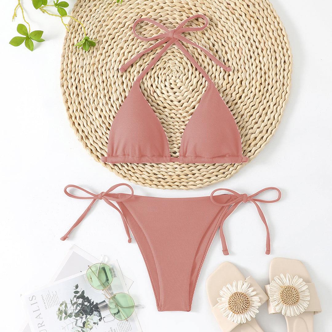 Damen Triangel-Bikini mit verstellbaren Schleifen R&B