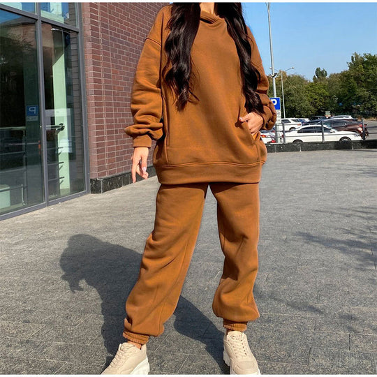 Damen lässiger Jogginganzug mit weichem Material und elastischem Bund R&B