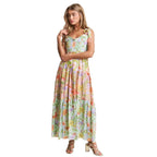 Damen Kleid mit verspieltem Floral-Design und Rüschenärmeln R&B