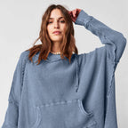 Damen Lässiger Hoodie mit strukturiertem Design und praktischer Kängurutasche