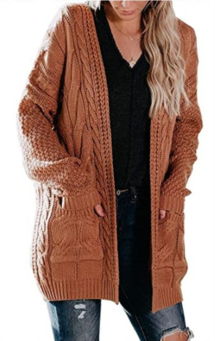 Damen Strickjacke mit Taschen und lässigem Schnitt R&B