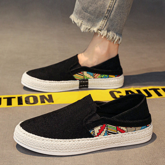 Damen modische und bequeme Slip-On Espadrilles mit farbenfrohen Akzenten R&B