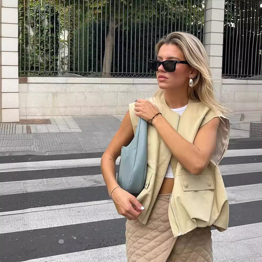 Damen Utility-Weste mit praktischen Taschen und raffiniertem Schnitt R&B