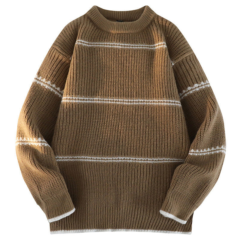 Damen Kuscheliger Strickpullover mit streifendem Design R&B