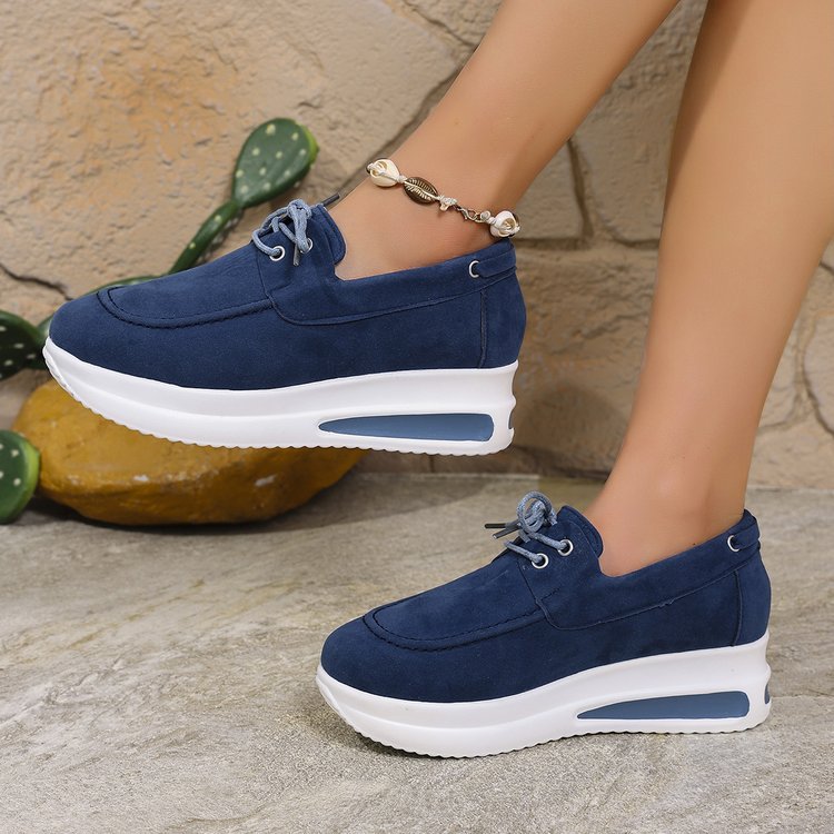 Damen modische Sneaker mit bequemem Plateau und verstärkter Sohle R&B