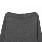 Damen gemütlicher Strickpullover mit weitem Schnitt und eleganter Bundabschlüsse R&B