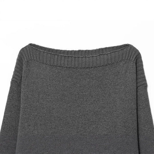 Damen gemütlicher Strickpullover mit weitem Schnitt und eleganter Bundabschlüsse R&B