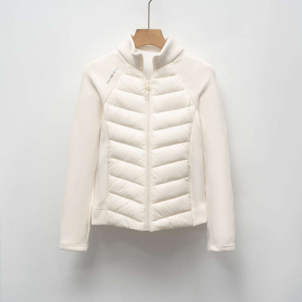 Damen gesteppte Sportjacke mit hohem Kragen und funktionalen Reißverschlusstaschen R&B