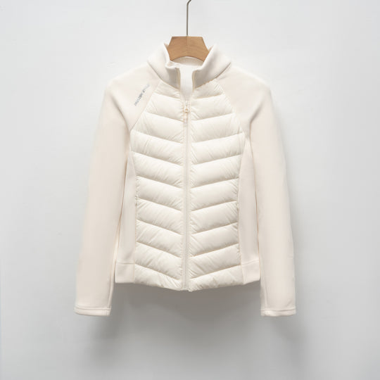 Damen gesteppte Sportjacke mit hohem Kragen und funktionalen Reißverschlusstaschen R&B