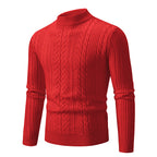 Herren eleganter Rollkragenpullover mit tiefem Zopfmuster und moderner Passform R&B