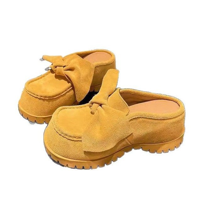 Damen Clogs mit dekorativem Schleifendesign und rutschfester Sohle R&B