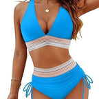 Damen Hochtaillierter Bikini mit schickem Cut-Out und verstellbaren Trägern R&B