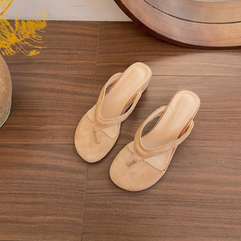 Damen bequeme Zehentrenner-Sandalen mit elegantem Riemendesign