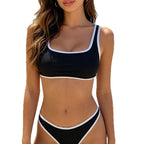 Damen Sportlicher Bikini mit stilvollen Kontrasten R&B