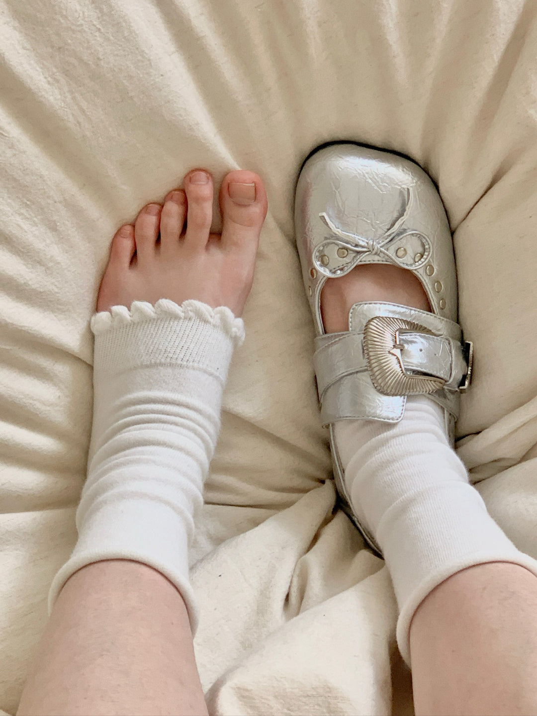 Damen elegante Ballerinas mit hochwertiger Schnalle R&B
