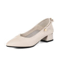 Damen Elegante Pumps mit modischem Riemen und gemütlichem Blockabsatz