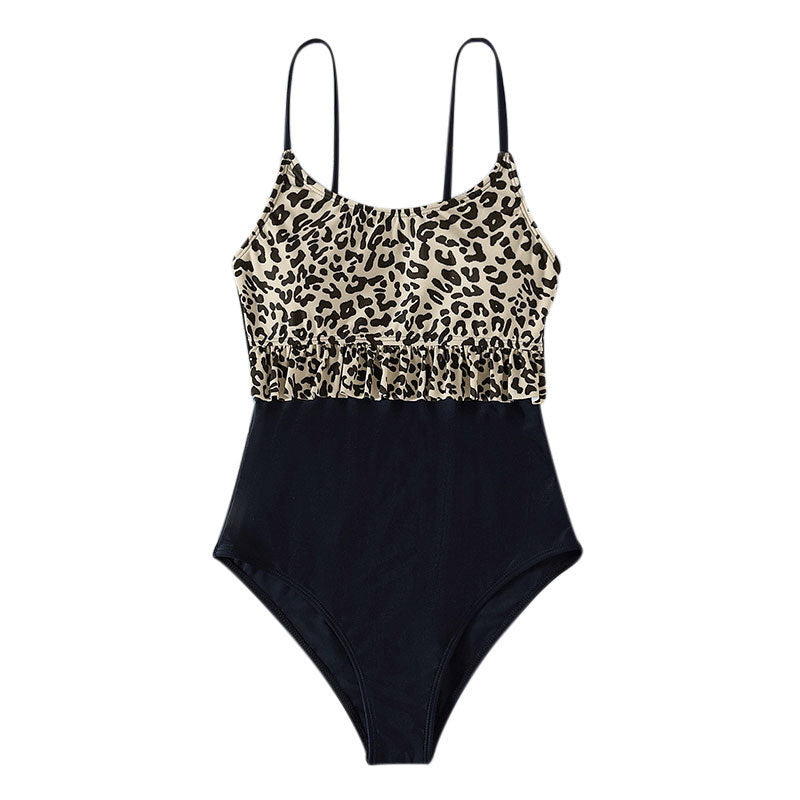 Damen Eleganter Einteiler Badeanzug mit floralen Rüschendetails R&B