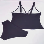 Damen Bikini-Set mit modischem Zip-Oberteil und bequemen High-Waist-Slip R&B