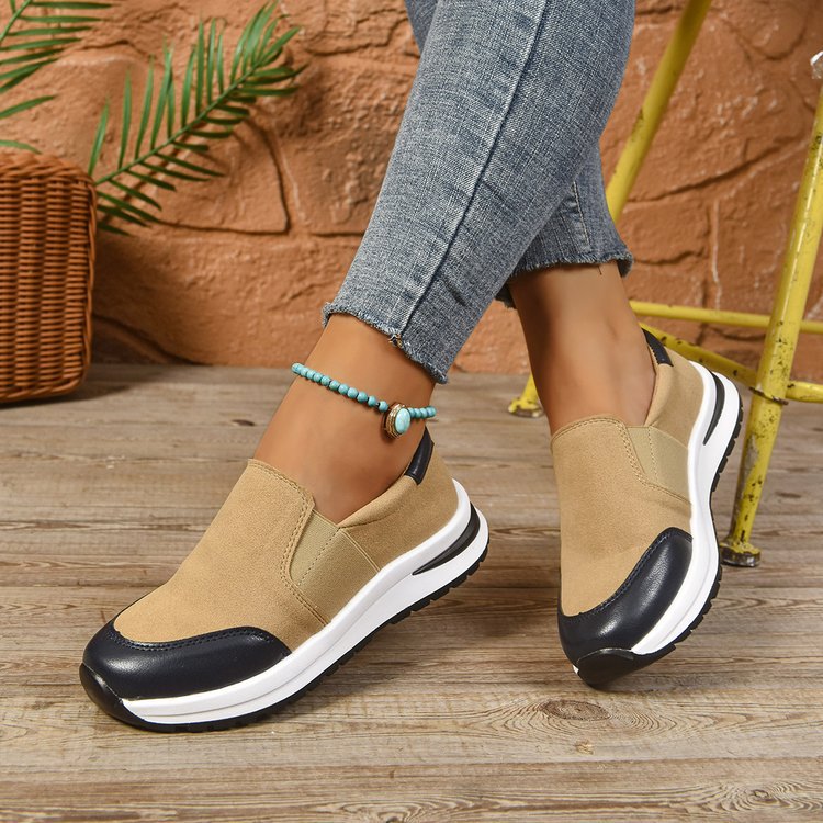Damen sportliche Slip-Ons mit dämpfender Sohle und elastischem Riemendesign R&B