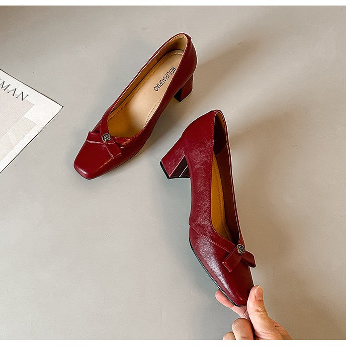 Damen elegante Pumps mit zartem Schleifen-Detail R&B