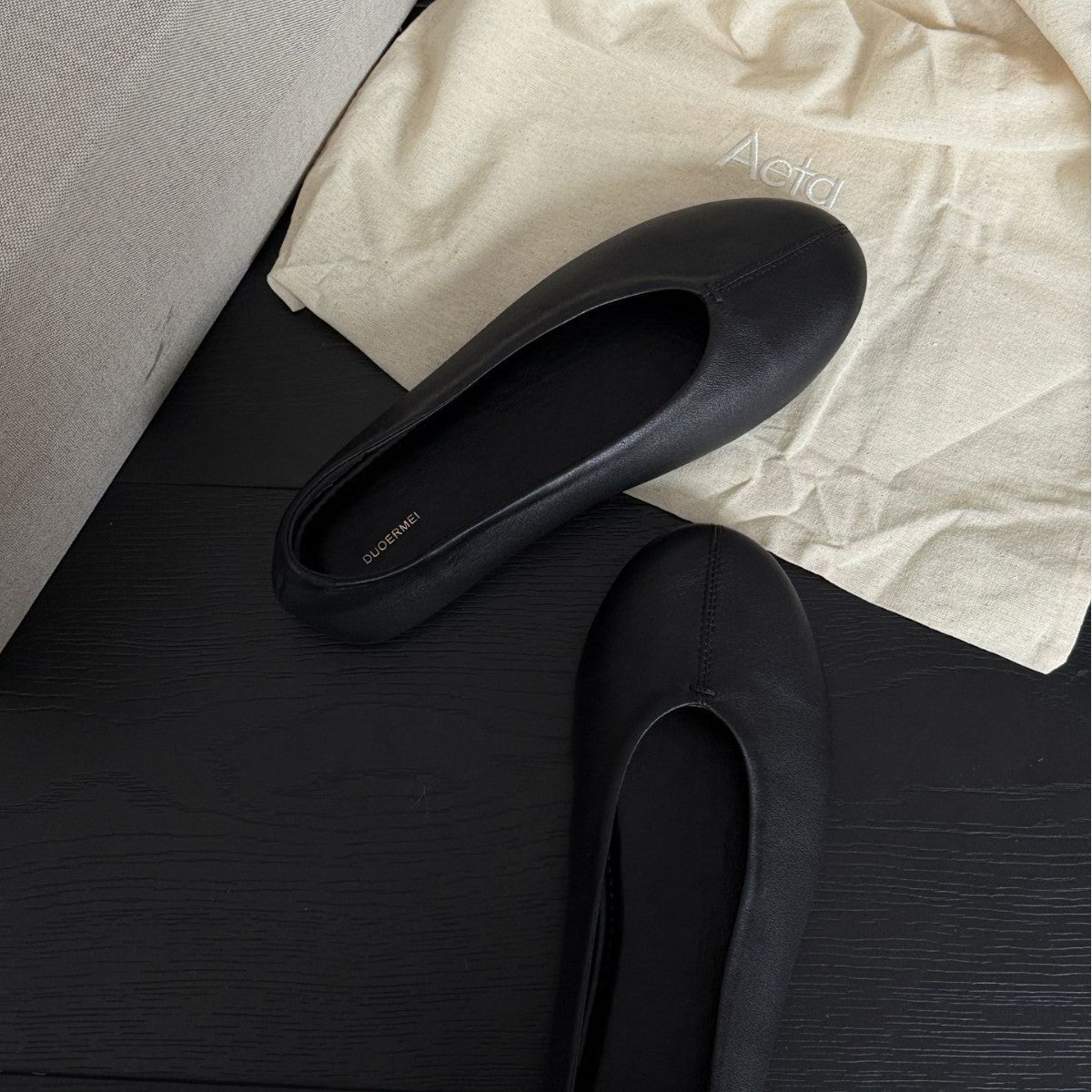 Damen Elegante und bequeme Ballerinas aus hochwertigem Leder mit praktischem Schlupfdesign R&B