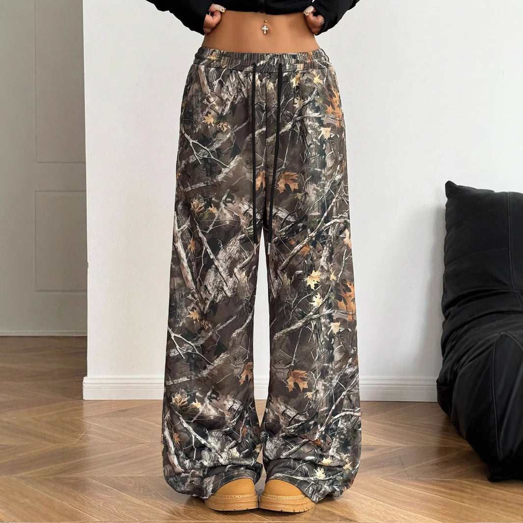 Damen Bequeme Freizeithose mit floralem Design und elastischem Bund R&B