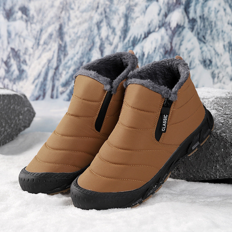 Damen gefütterte Winterboots mit rutschfester Sohle und praktischem Klettverschluss R&B
