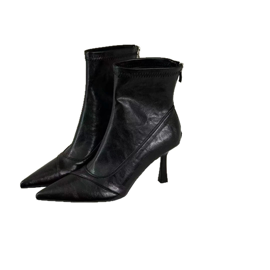 Damen Stiefeletten aus hochwertigem Leder mit elegantem Spitzenabsatz R&B