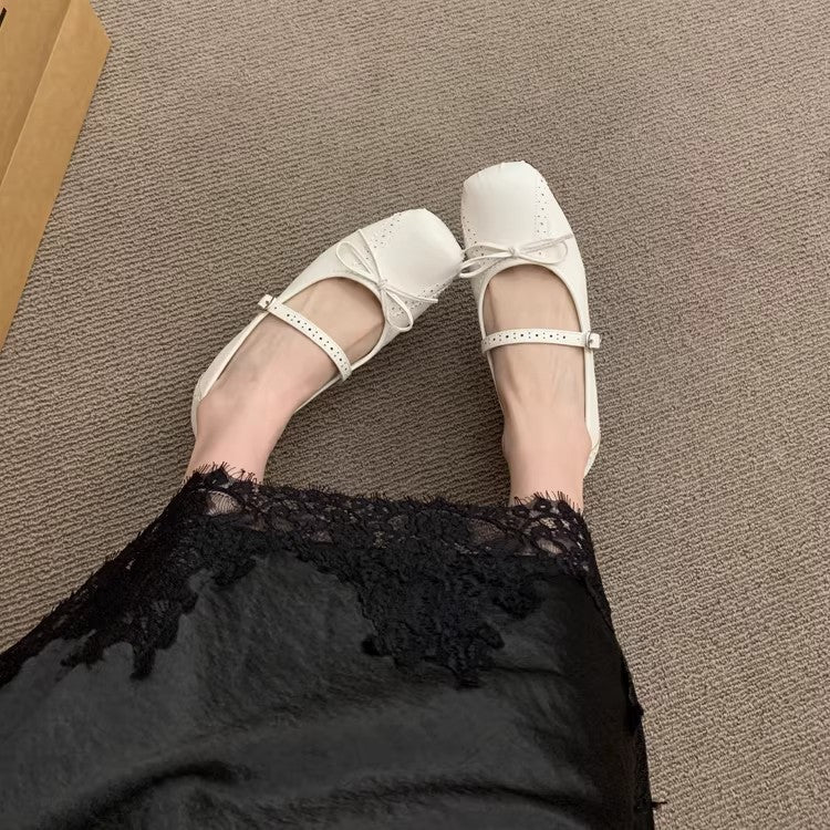 Damen Ballerinas mit zierlicher Schleife und komfortablem Fußbett R&B