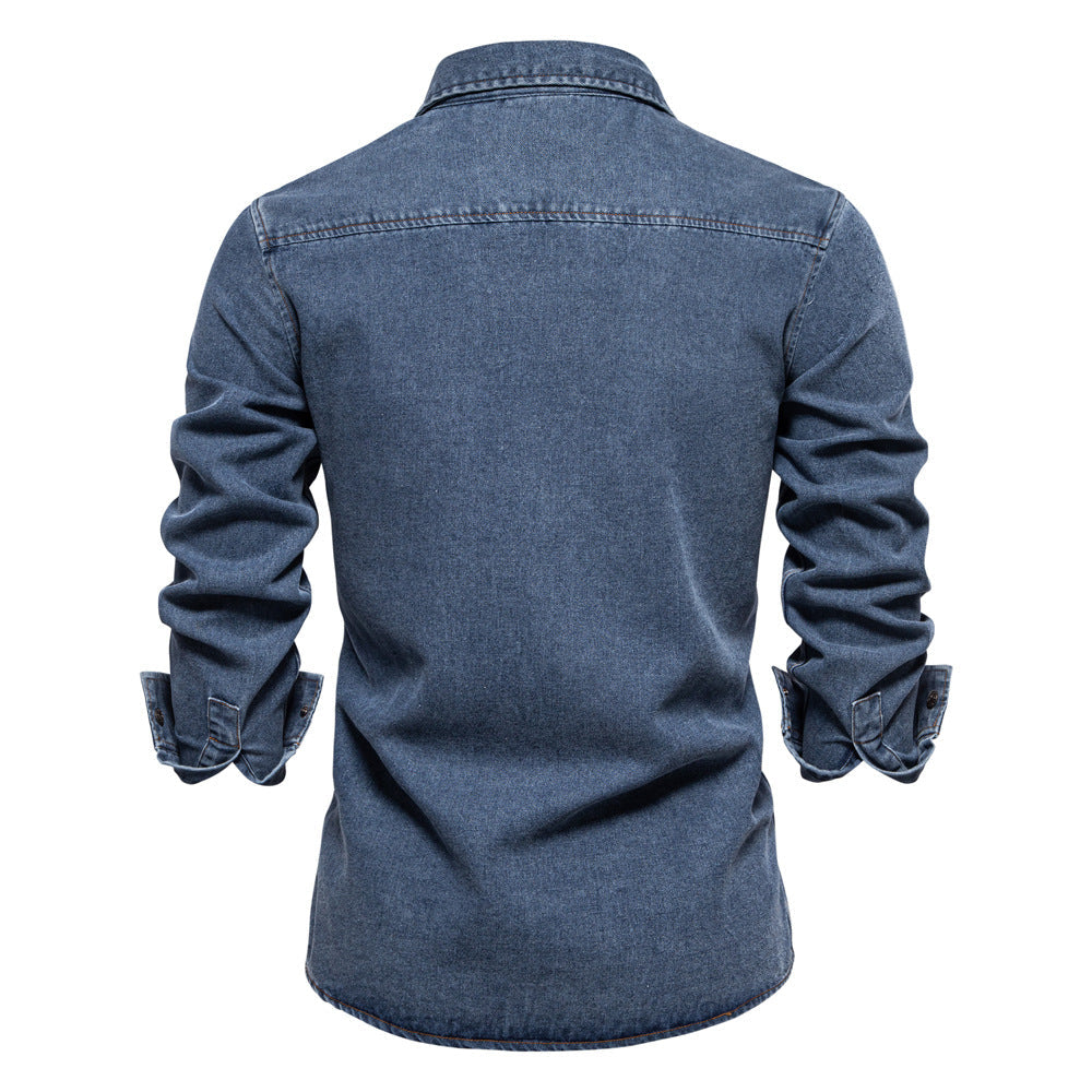 Herren Jeanshemd