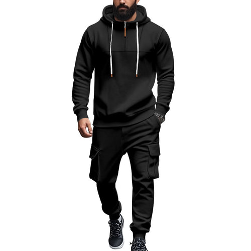 Herren Kapuzensweatshirt und Cargo-Hose Set R&B
