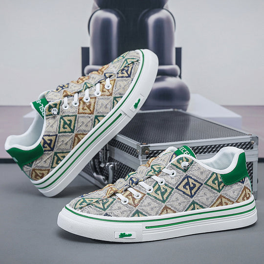 Damen Sportliche Sneakers mit modernem Muster und rutschfester Sohle R&B