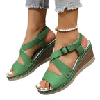 Damen Wedge-Sandalen mit verstellbarem Riemendesign und komfortabler Sohle R&B
