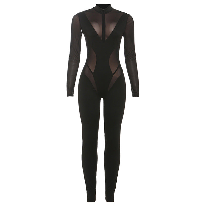 Damen Body mit transparenter Einsätzen und figurbetontem Schnitt R&B