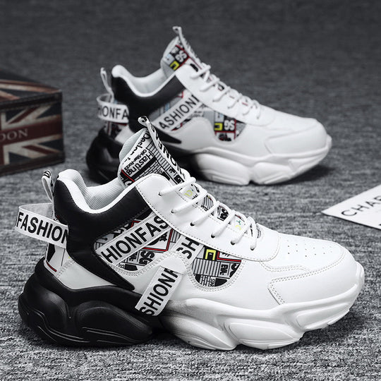 Damen Modische Chunky Sneakers mit grafischem Design und flexibler Sohle R&B