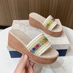 Damen Wedge-Sandalen mit eleganten Glitzer-Applikationen R&B