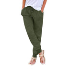 Damen bequeme Freizeithose mit elastischem Bund und praktischen Taschen R&B